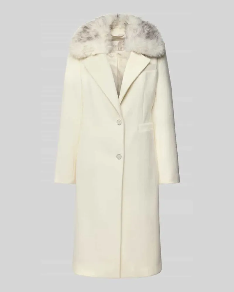 Guess Regular Fit Mantel mit Reverskragen Modell 'Karole Ecru