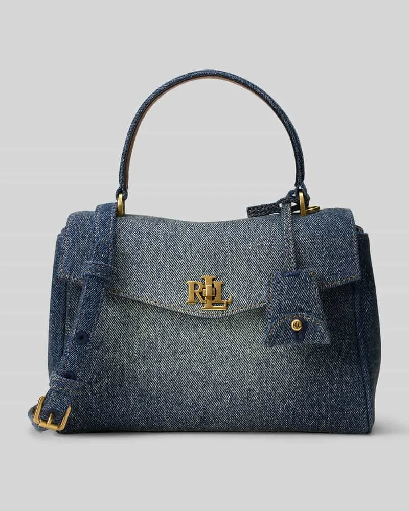 Ralph Lauren Henkeltasche in Denim-Optik Modell 'FARRH Jeansblau