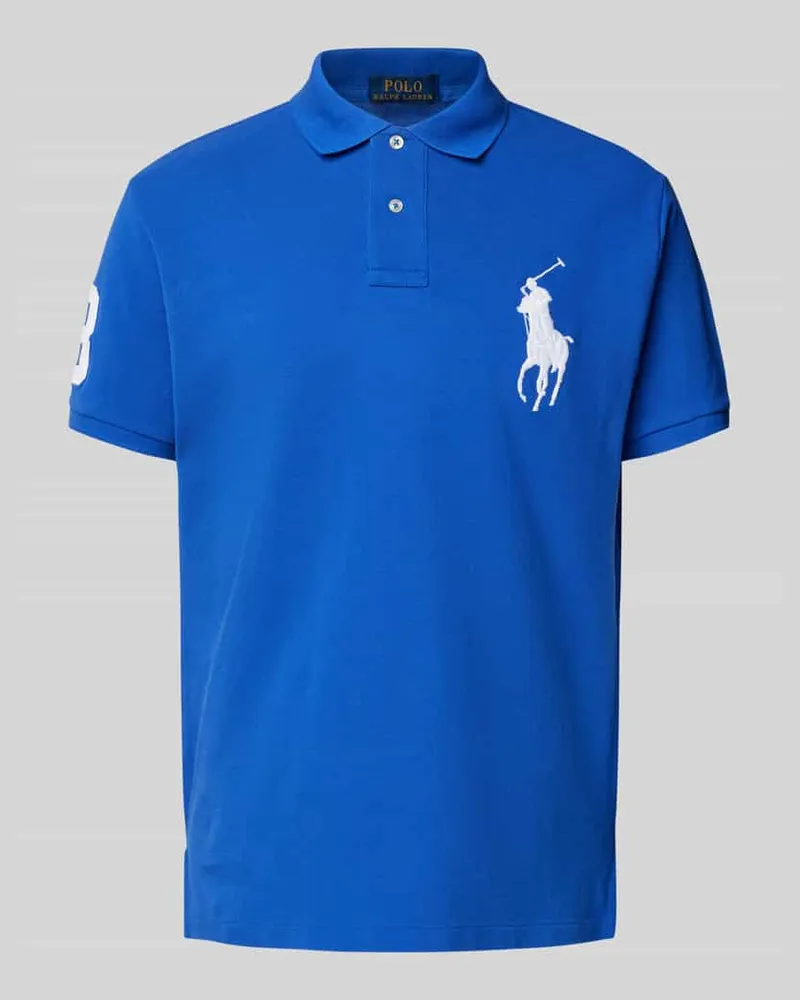 Ralph Lauren Regular Fit Poloshirt mit Label-Stitching Royal