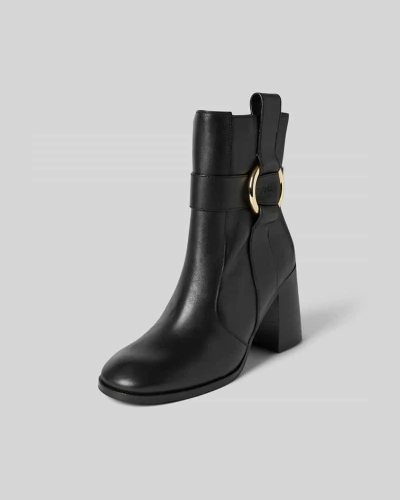 See by Chloé Stiefel mit Label-Detail Black