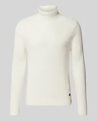 JOOP! Strickpullover mit Rollkragen Modell 'Orlino Offwhite