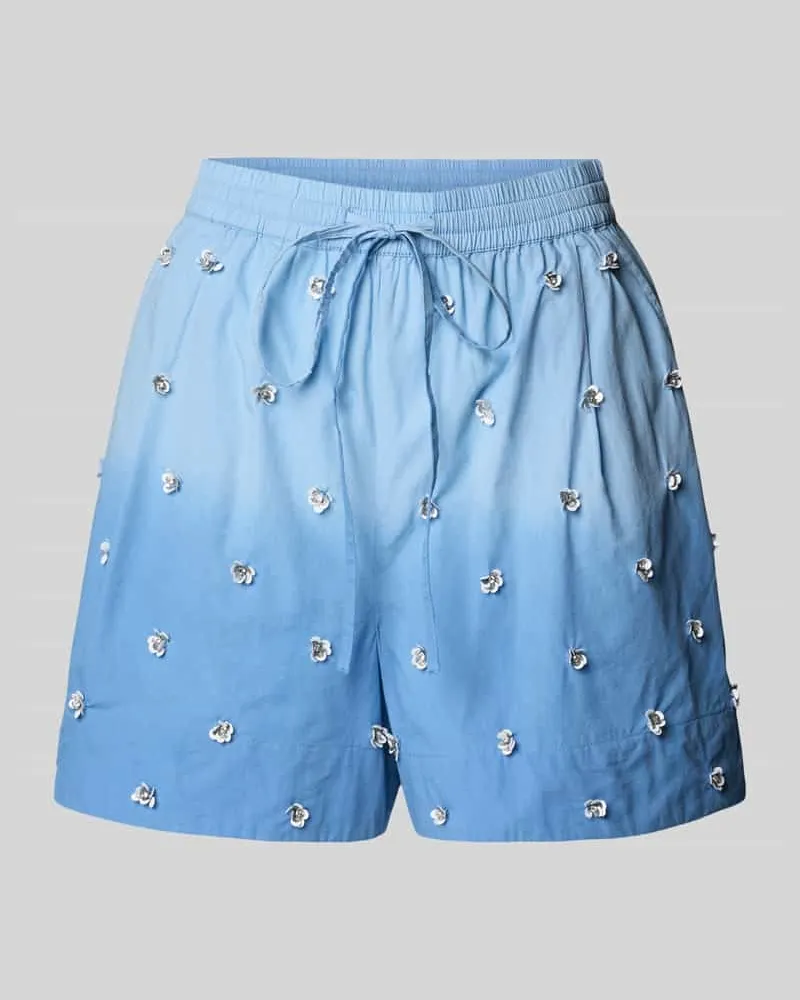 Essentiel Shorts mit Pailletten Modell 'Hichigan Hellblau