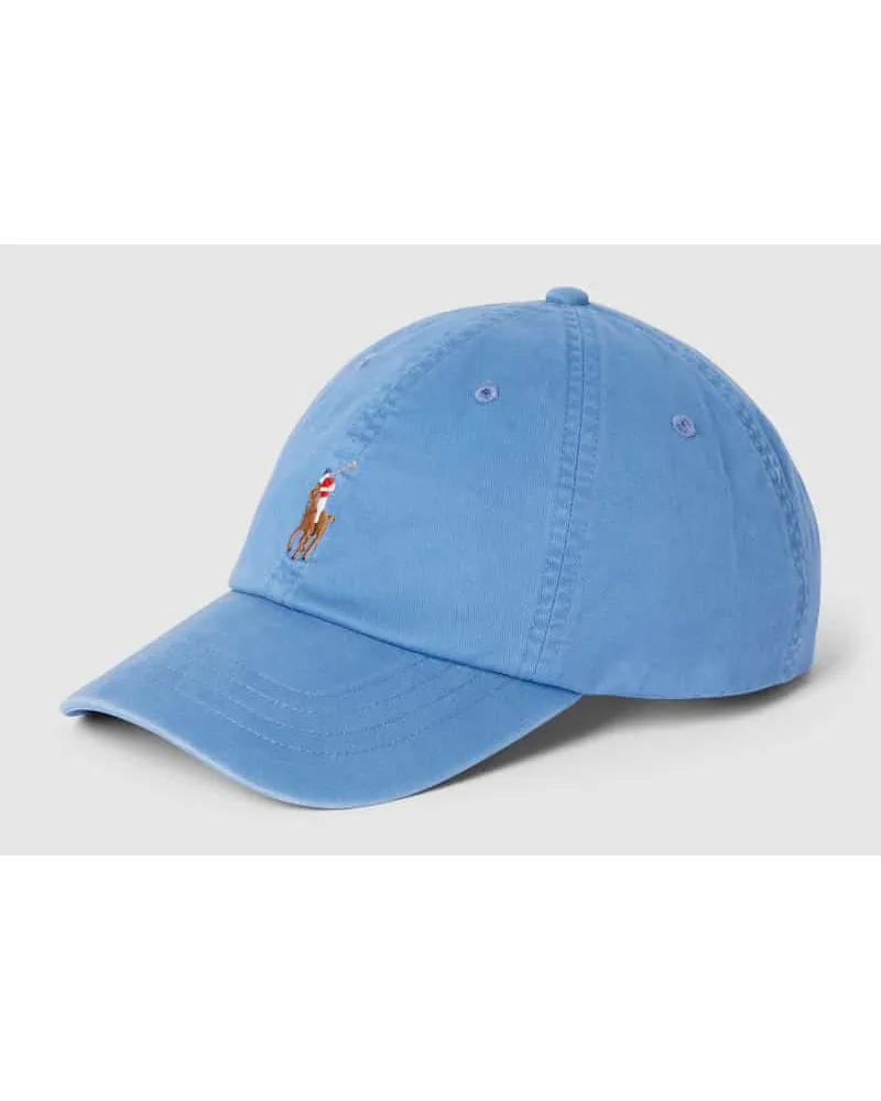 Ralph Lauren Basecap mit Label-Stitching in khaki Blau