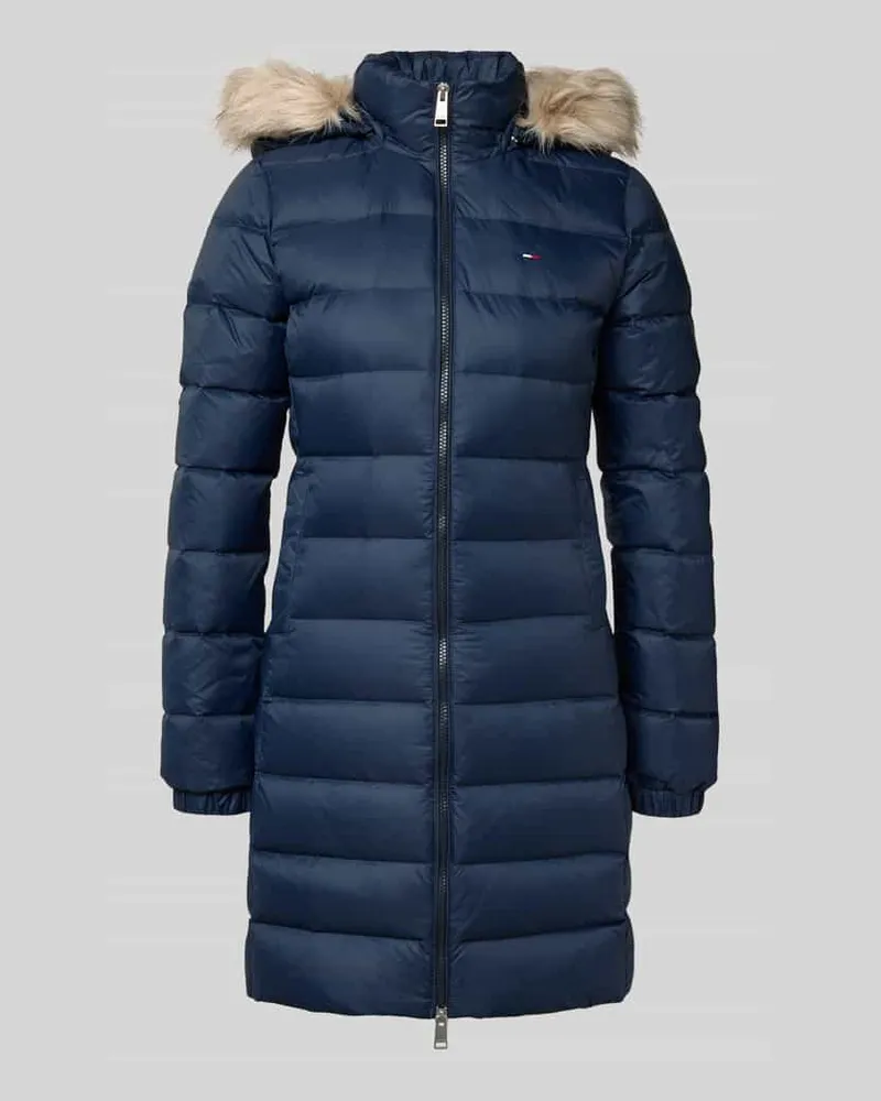 Tommy Hilfiger Slim Fit Steppmantel mit Daunen-Feder-Füllung Dunkelblau
