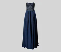 Abendkleid mit Pailletten und Perlen