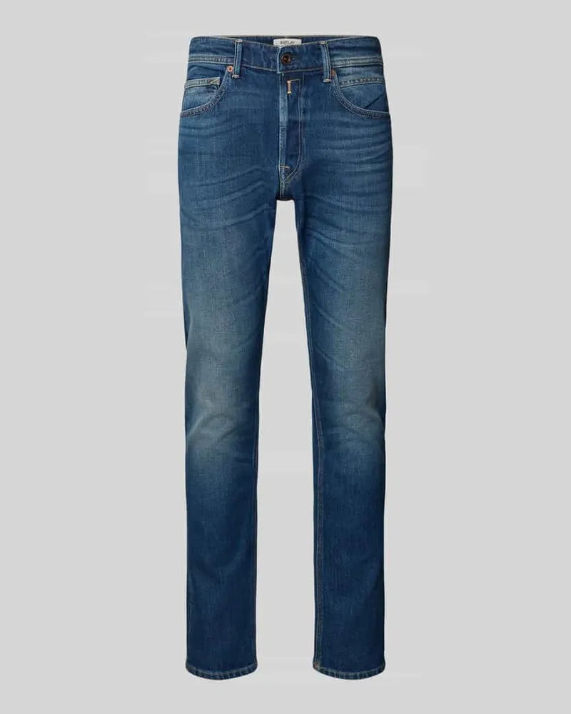 Replay Regular Slim Fit Jeans im 5-Pocket-Design Modell 'WILLBI Jeansblau