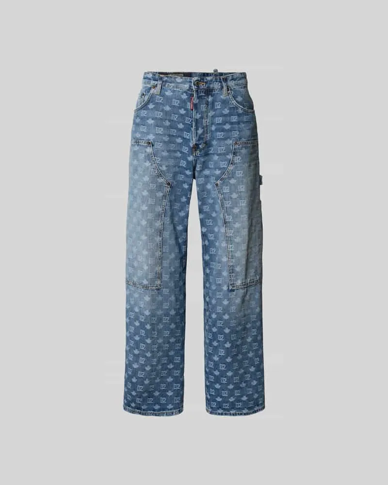Dsquared2 Baggy Fit Jeans aus reiner Baumwolle Jeansblau