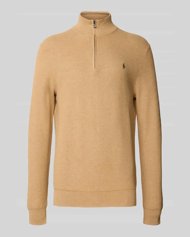 Ralph Lauren Strickpullover mit Label-Stitching Camel