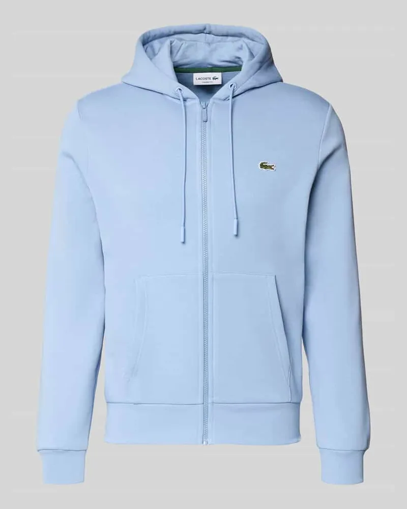 Lacoste Regular Fit Sweatjacke aus Baumwoll-Mix Bleu