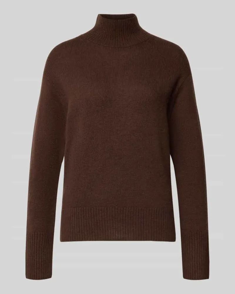 Luisa Cerano Strickpullover aus Baumwoll-Kaschmir-Mix Dunkelbraun
