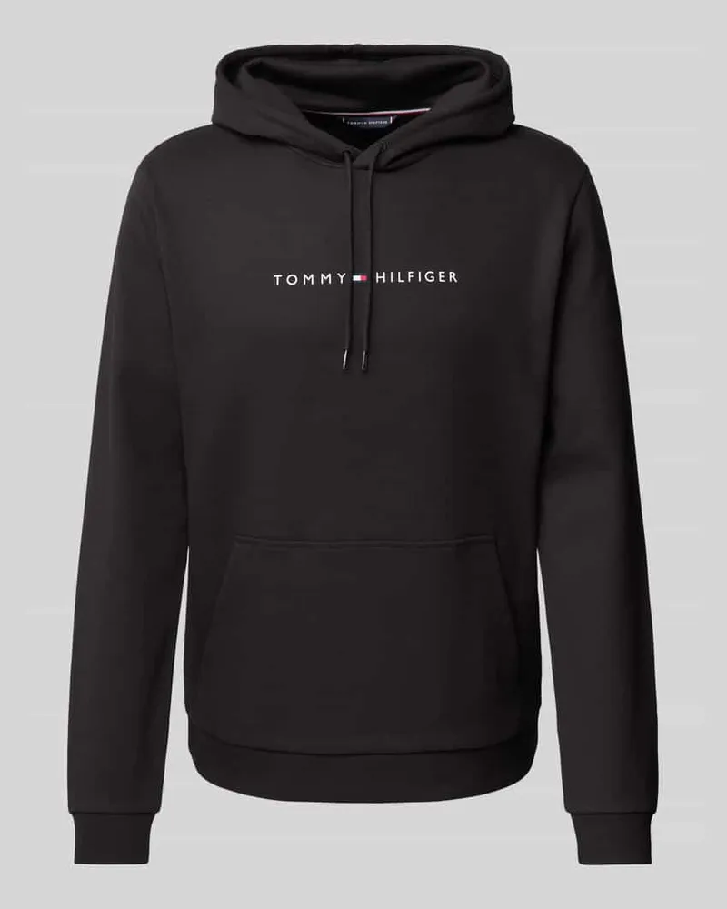 Tommy Hilfiger Hoodie mit Label-Print Black