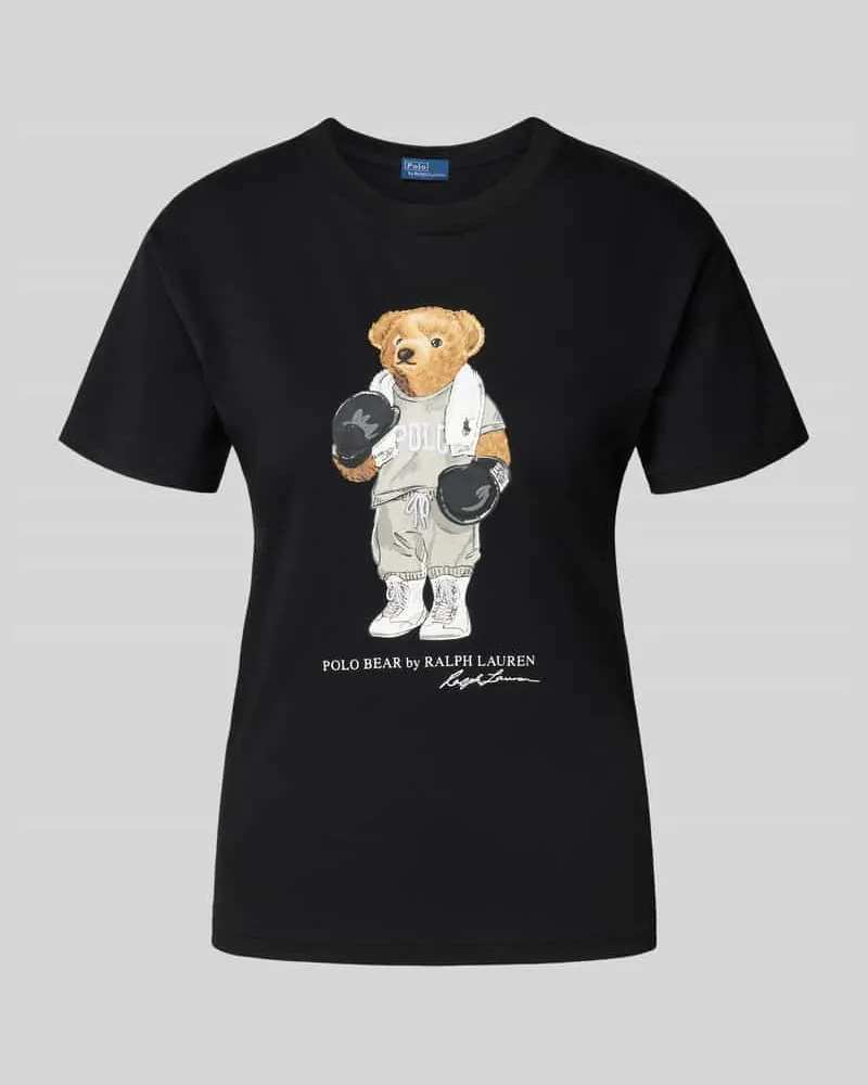 Ralph Lauren T-Shirt mit Motiv-Print und Rundhalsausschnitt Black