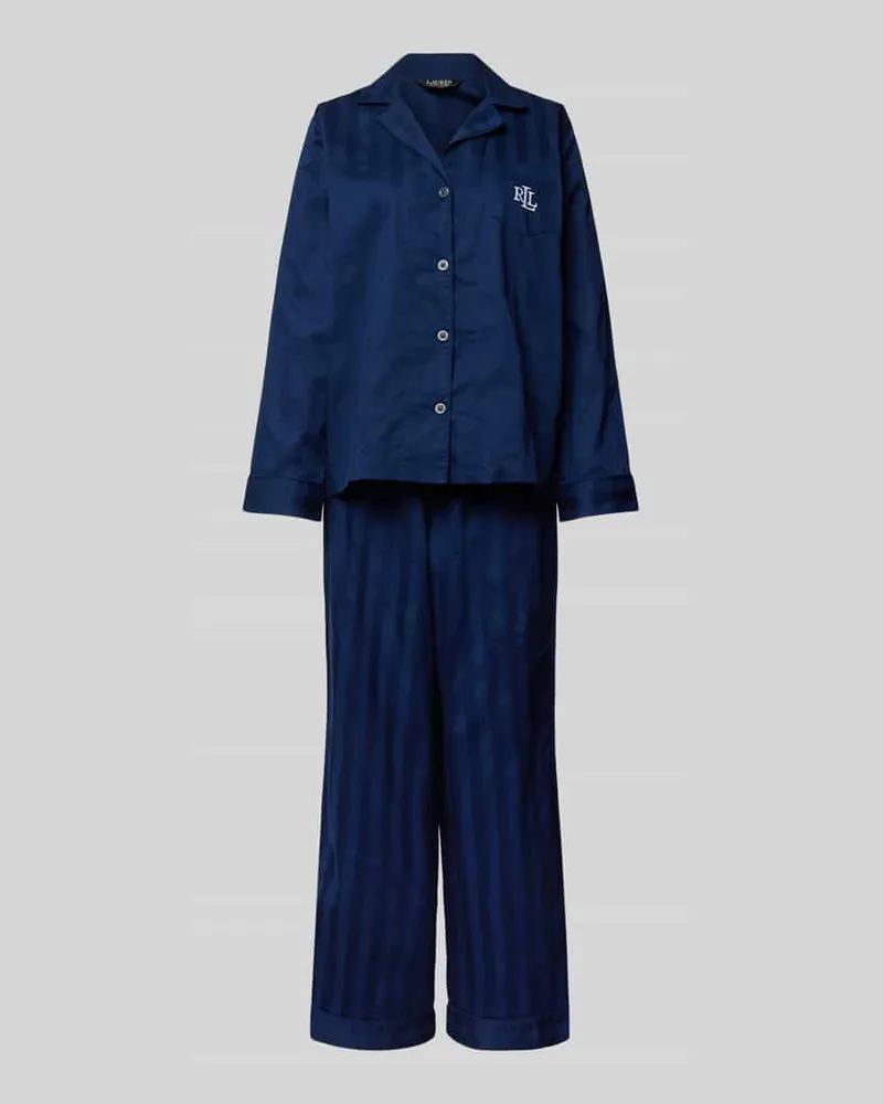 Ralph Lauren Pyjama mit Logo-Stitching Dunkelblau