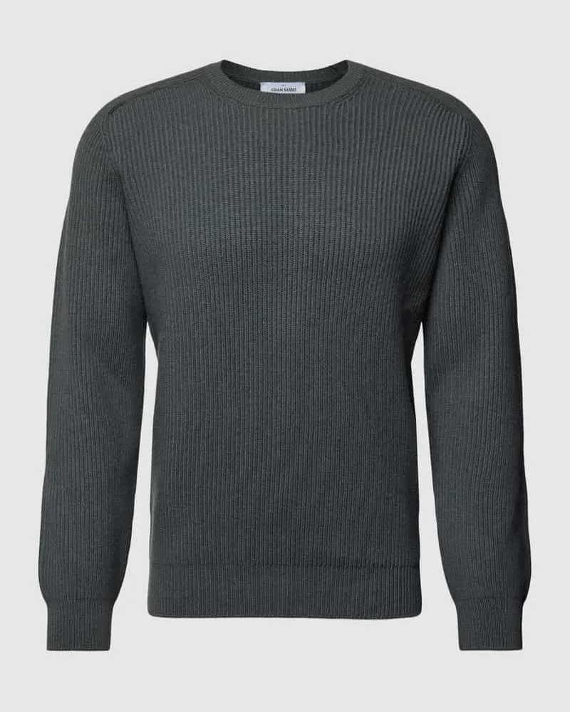 Gran Sasso Strickpullover aus Lanawoll-Mix mit Kaschmir-Anteil Dunkelgruen