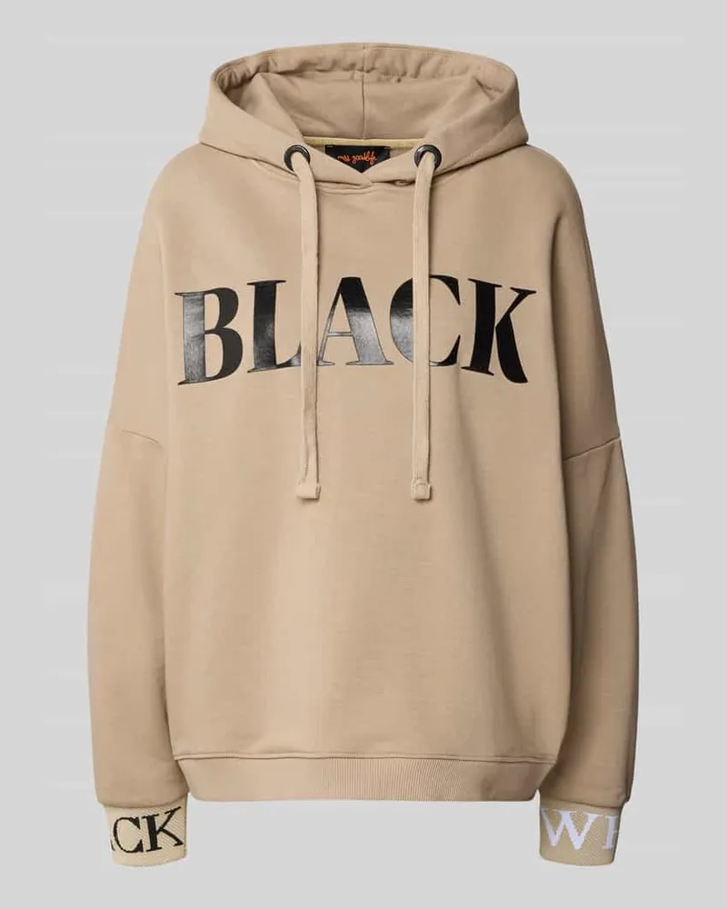 Miss Goodlife Oversized Hoodie mit Statement-Print Sand