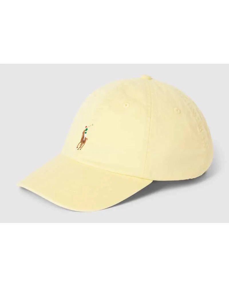 Ralph Lauren Basecap mit Label-Stitching in khaki Gelb