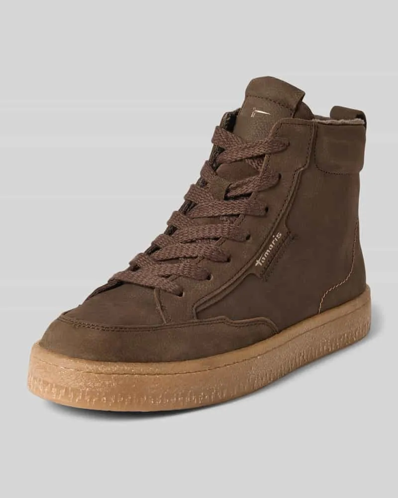 Tamaris Sneaker aus echtem Rindsleder Dunkelbraun