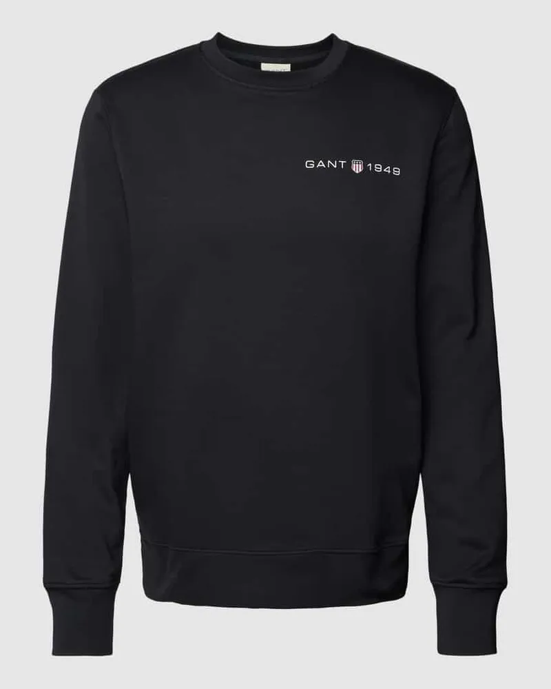 Gant Sweatshirt mit Label-Print Black