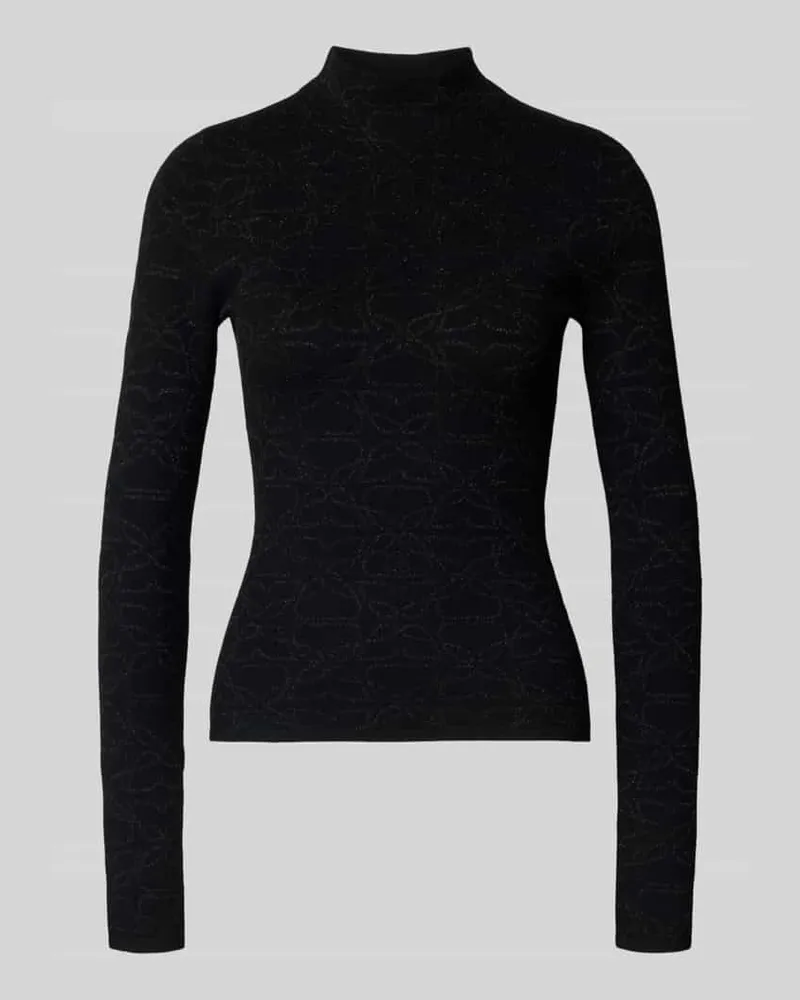 HUGO BOSS Slim Fit Pullover aus Viskose-Mix Modell 'SINEPRO Black