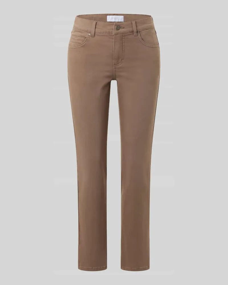 ANGELS  Slim Fit Jeans aus Baumwoll-Mix Modell 'CICI Beige