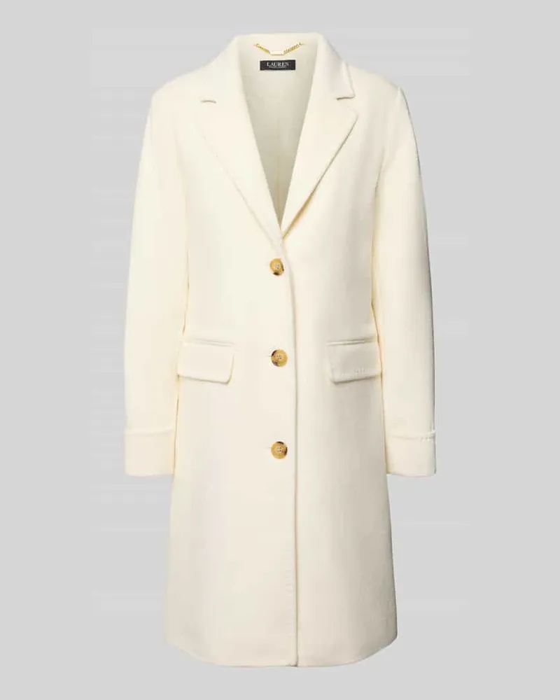 Ralph Lauren Mantel aus Woll-Mix mit Pattentaschen Offwhite