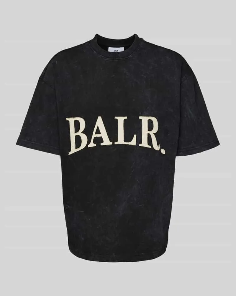 BALR. Oversized T-Shirt mit Label-Stitching Black