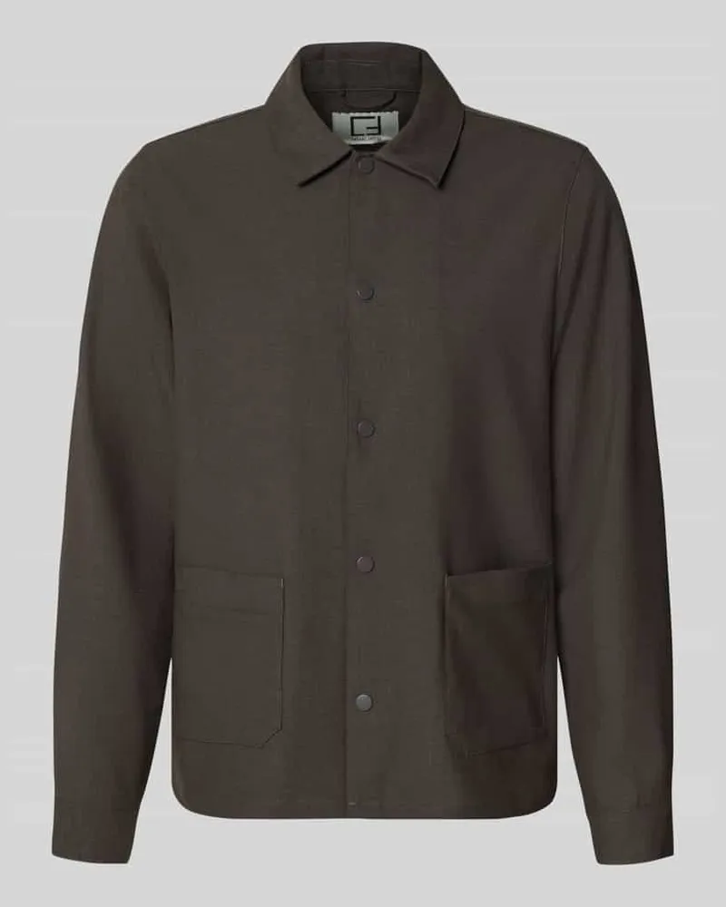 Casual Friday Overshirt mit Viskose-Anteil Modell 'ARTO Mittelbraun