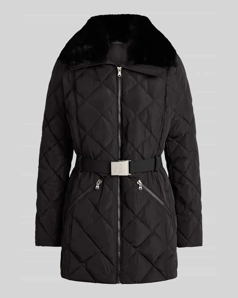 Ralph Lauren Steppjacke mit Taillengürtel Black