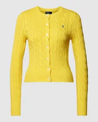 Ralph Lauren Strickpullover mit Zopfmuster Gelb