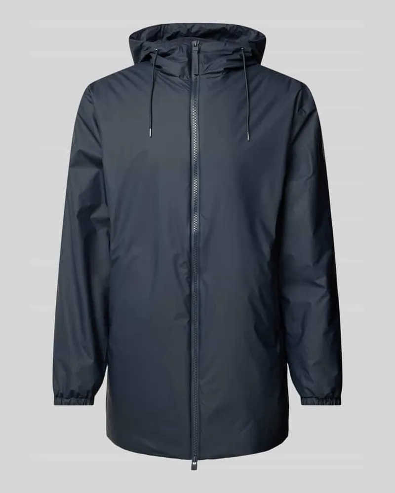 RAINS Jacke mit Zweiwege-Reißverschluss Modell 'LOHJA Marine