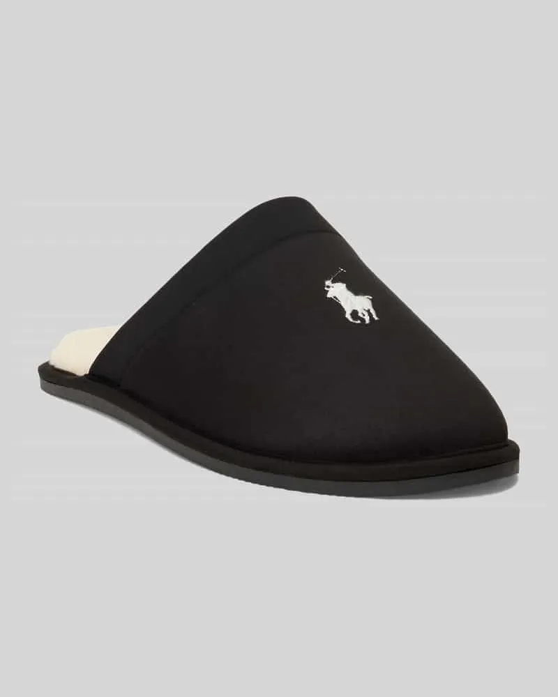 Ralph Lauren Hausschuh mit Fleece-Innenfutter Black