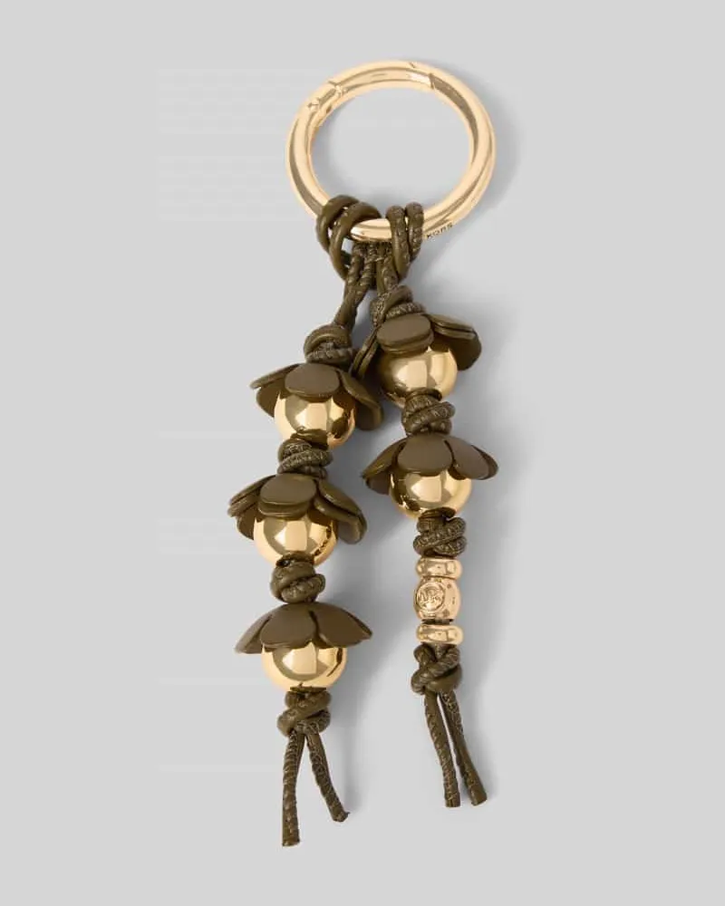 Michael Kors Schlüsselanhänger in floralem Design Modell 'Novelty Khaki
