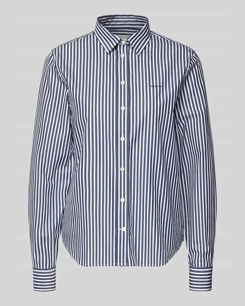 Gant Hemdbluse aus Baumwolle mit Streifenmuster Marine