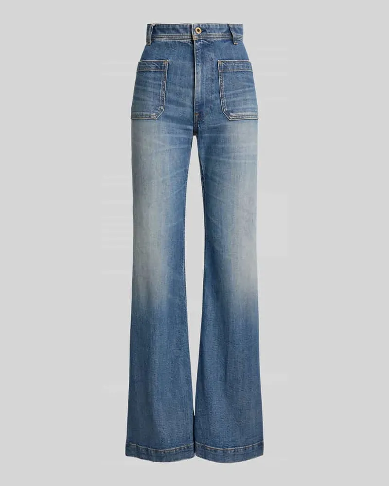 Ralph Lauren Loose Fit Jeans aus Baumwoll-Mix mit aufgesetzten Taschen Jeansblau
