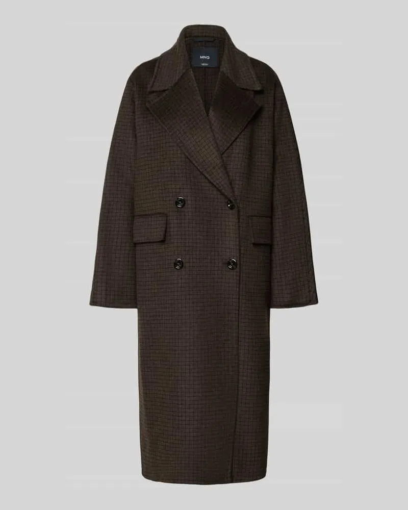 Mango Mantel aus Lanawoll-Mix Modell 'PICAROL Dunkelbraun
