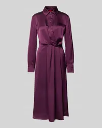 HUGO BOSS Hemdblusenkleid mit gelegte Falten Modell 'Keya Aubergine