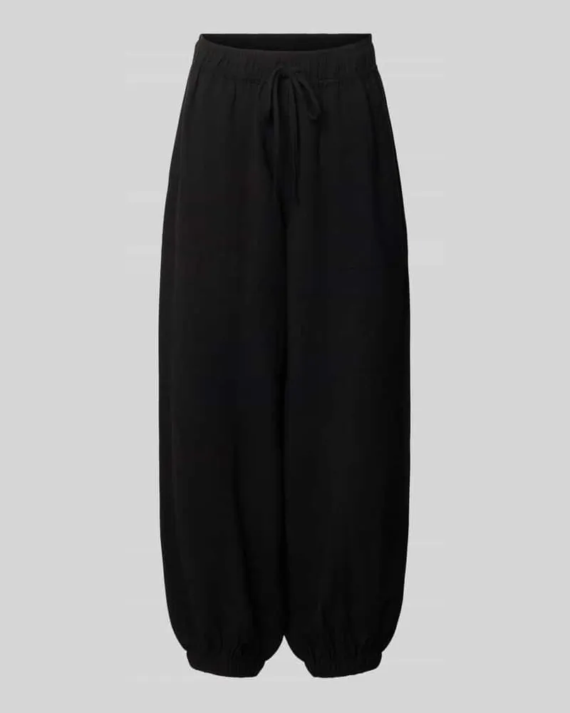 OPUS Relaxed Fit Hose aus Viskose-Mix Modell 'Myha Black