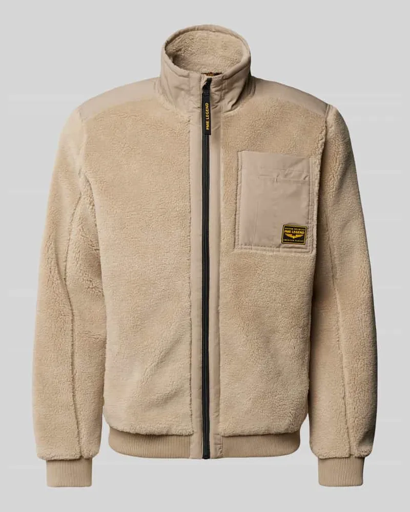 PME Legend Sherpa Jacket mit Brusttasche Offwhite