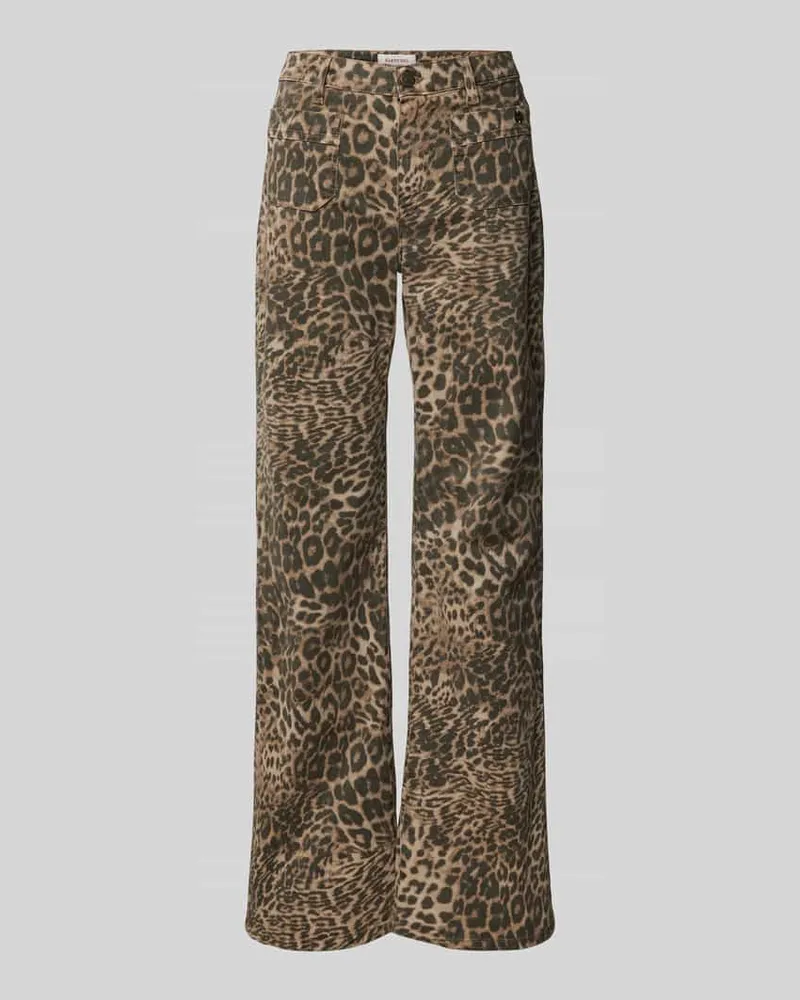 Gang Wide Leg Jeans mit Eingrifftaschen Modell 'Jessi Hellbraun