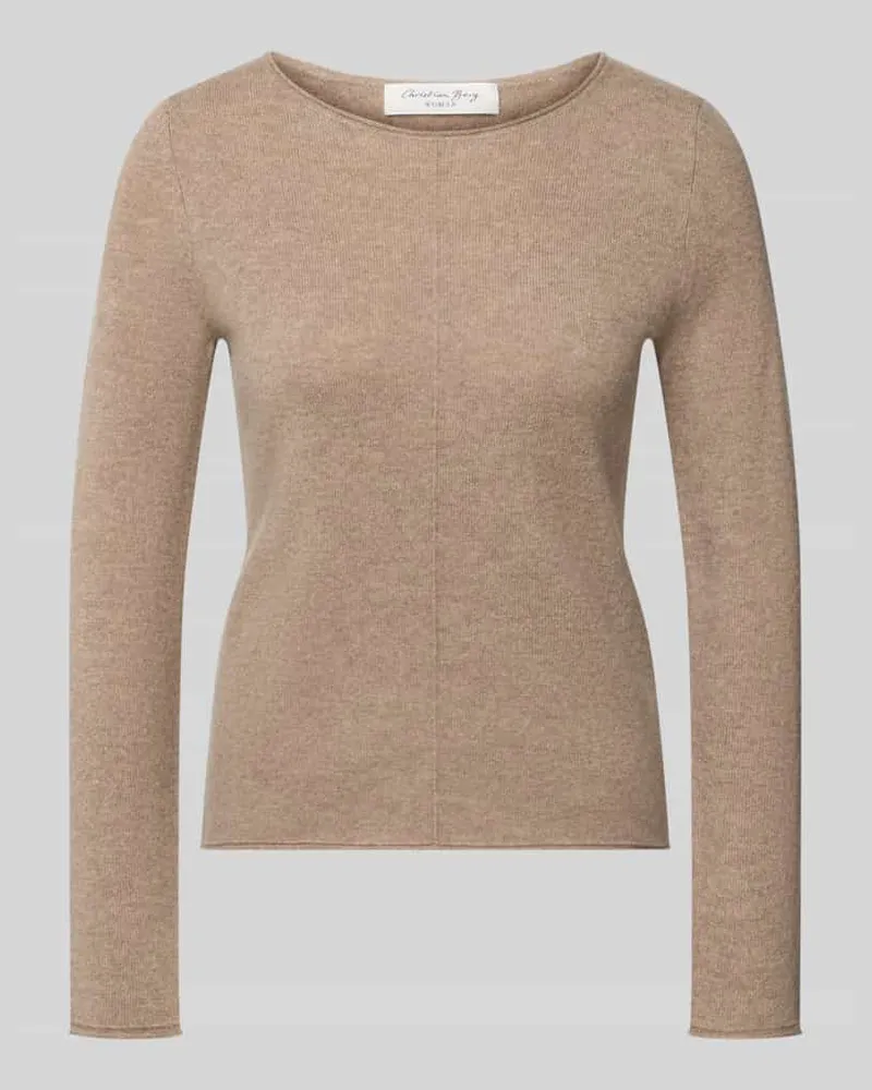 Christian Berg Regular Fit Strickpullover aus reinem Kaschmir Mud
