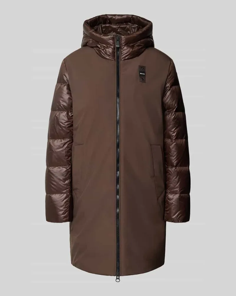 Blauer Steppjacke mit Daunen-Federn-Füllung Modell 'SAWYER Dunkelbraun