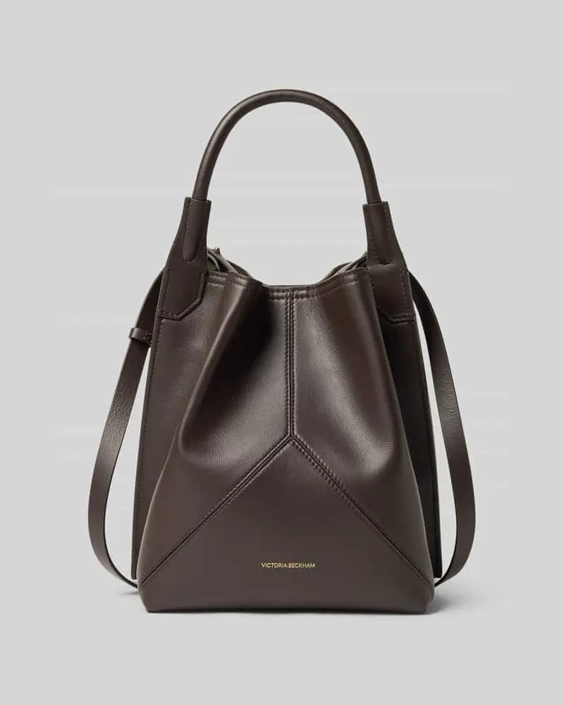 Victoria Beckham Henkeltasche mit Logo-Prägung Modell 'VICTORIA BUCKET Bordeaux