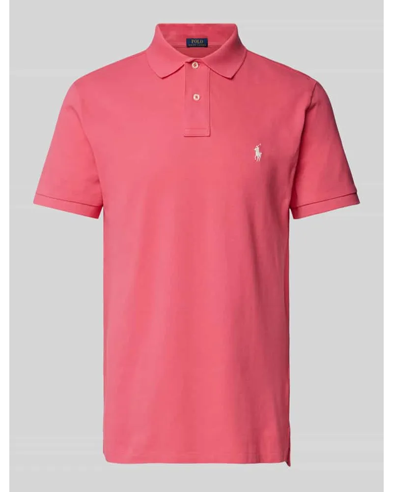 Ralph Lauren Poloshirt mit Label-Stitching und Regular Fit Pink