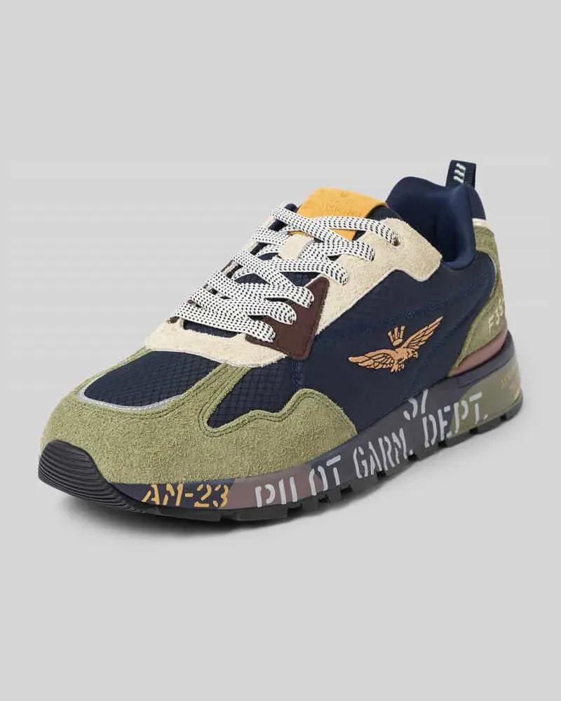 Aeronautica Militare Sneaker mit Logo-Detail Modell 'Napoli Dunkelblau