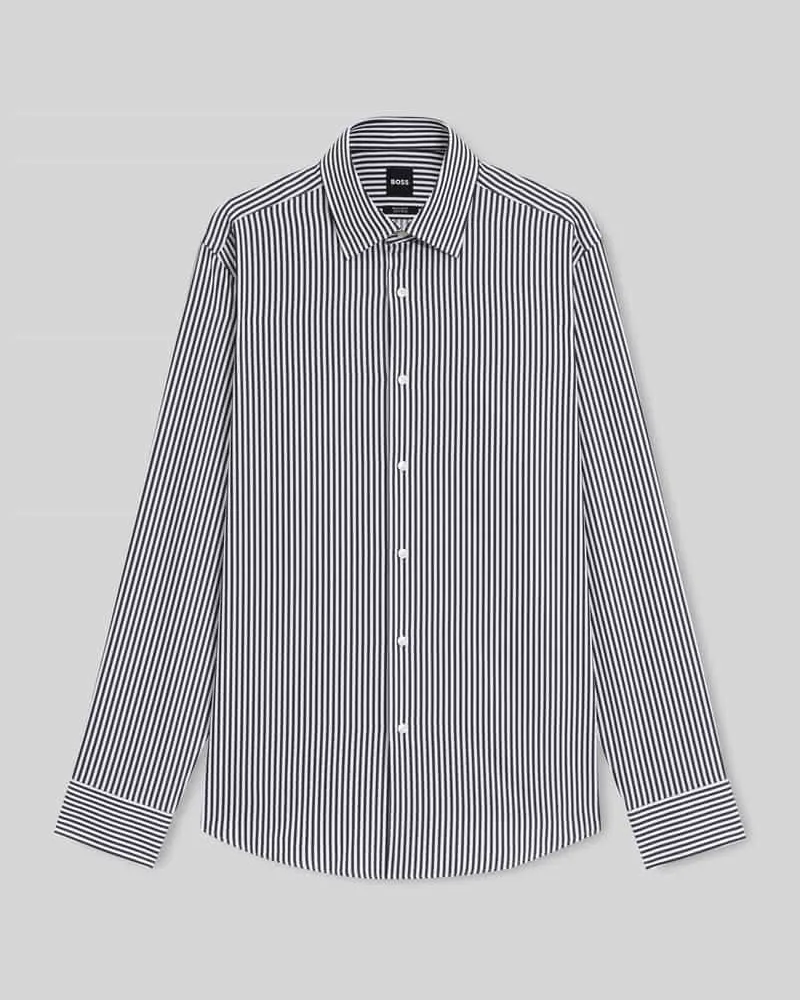 HUGO BOSS Regular Fit Businesshemd mit extra langem Arm Modell 'H-JOE-K Marine