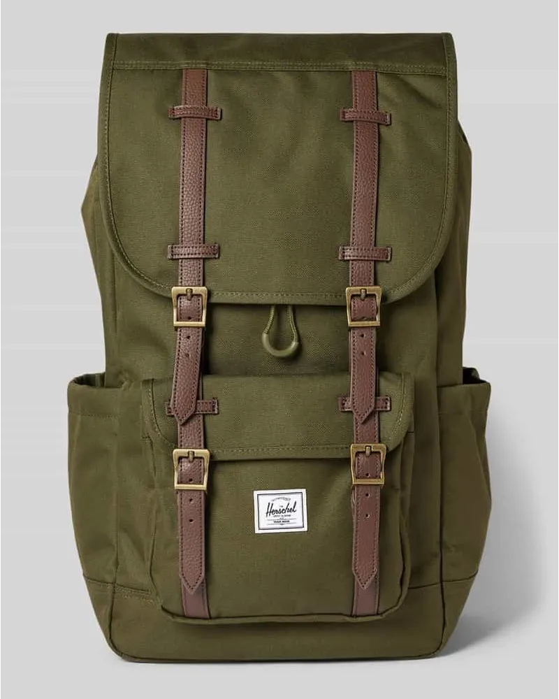 Herschel Supply Co. Rucksack mit Label-Detail Modell 'Little America Oliv