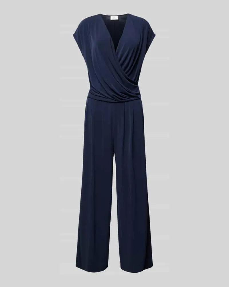 Vera Mont Jumpsuit in Wickel-Optik Marine