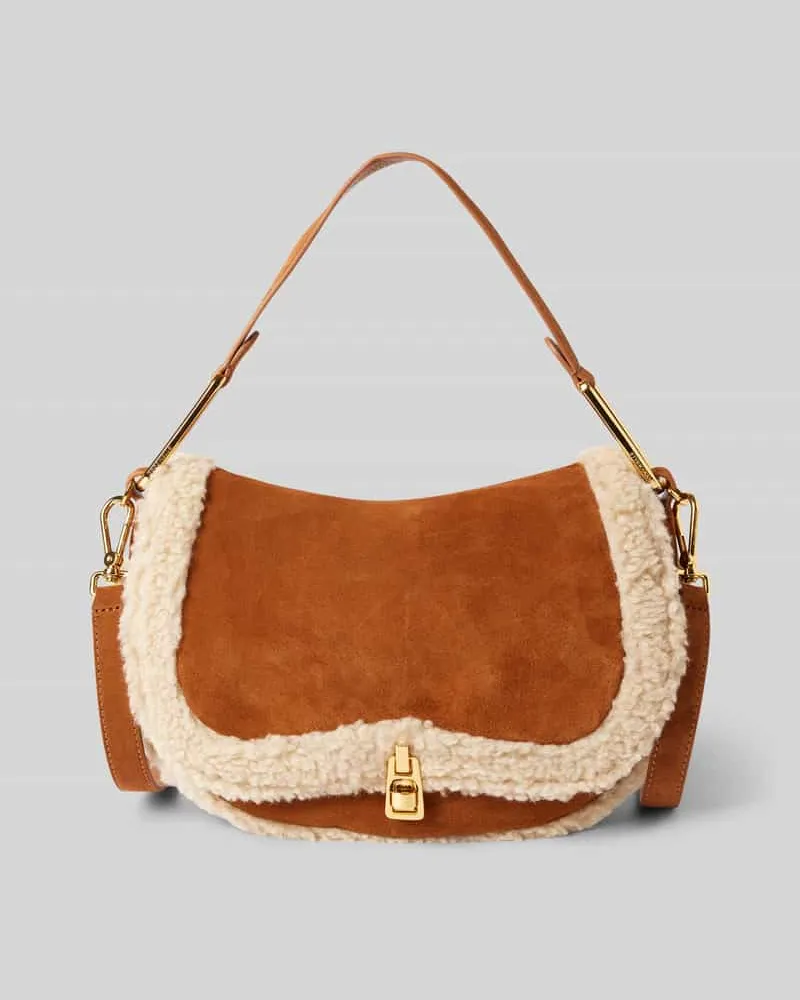 Coccinelle Handtasche mit Reißverschlussfach innen Modell 'MAGIE Cognac