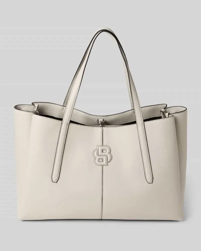 HUGO BOSS Shopper in Lederoptik Modell 'ANETT NEW L TOTE Ecru