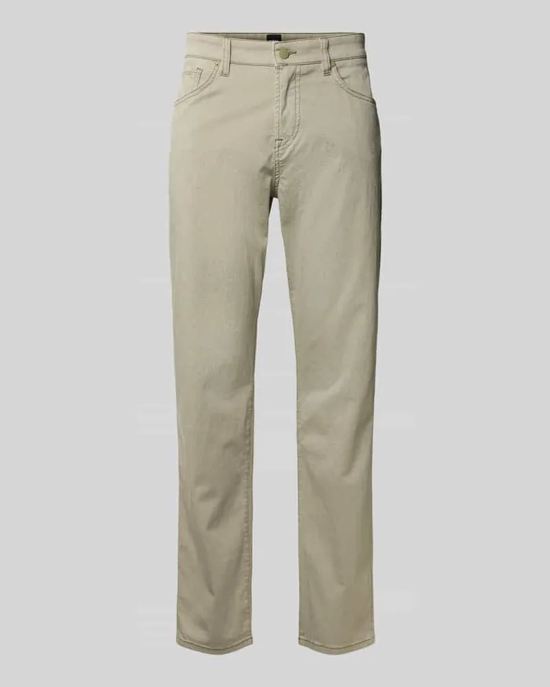 HUGO BOSS Regular Fit Stoffhose aus Baumwoll-Mix Modell 'RE.MAINE5 Oliv